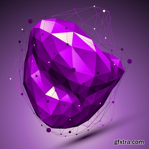 Stock Vectors - 3D Abstract geometric elements, 25xEPS