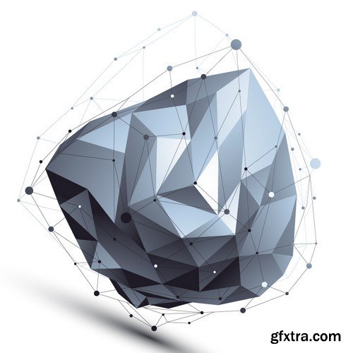 Stock Vectors - 3D Abstract geometric elements, 25xEPS