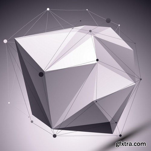 Stock Vectors - 3D Abstract geometric elements, 25xEPS