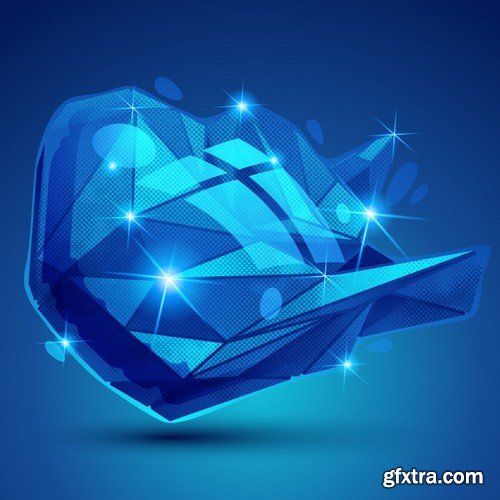 Stock Vectors - 3D Abstract geometric elements, 25xEPS