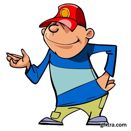 Funny Cartoon Character - Vector Stock, 25xEPS