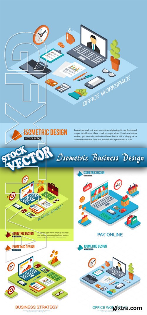 Stock Vector - Isometric Business Design