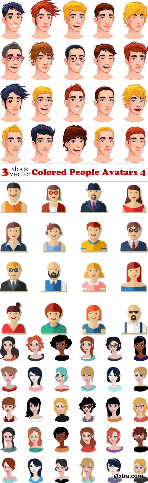 Vectors - Colored People Avatars 4