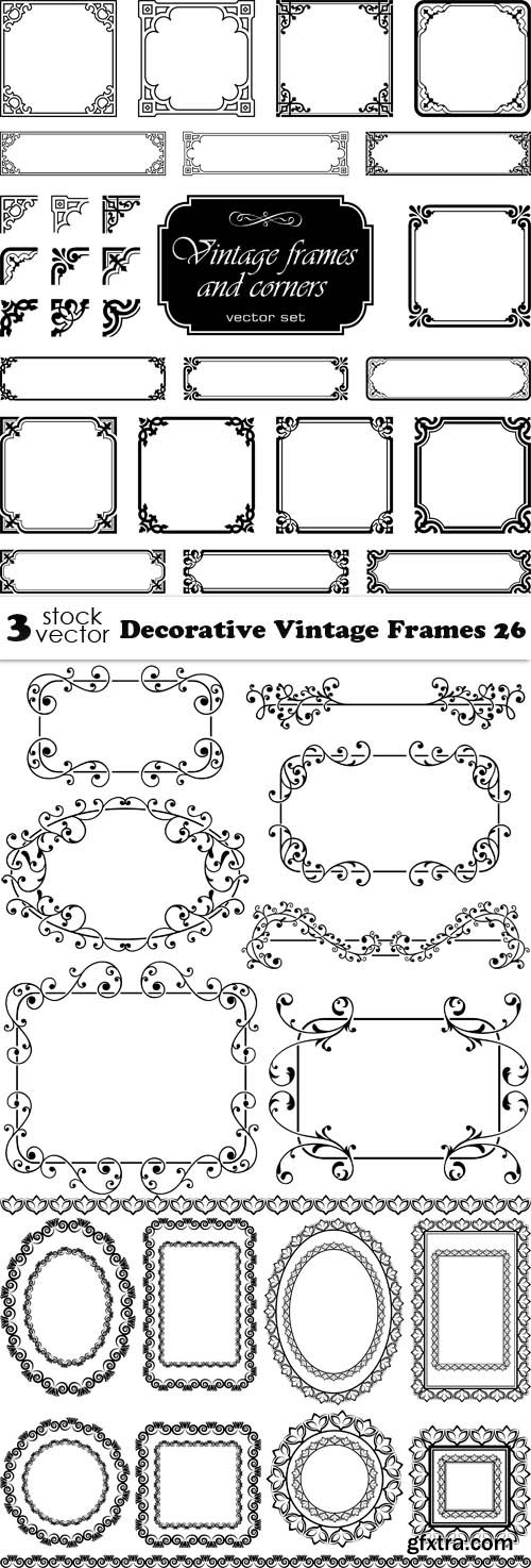 Vectors - Decorative Vintage Frames 26