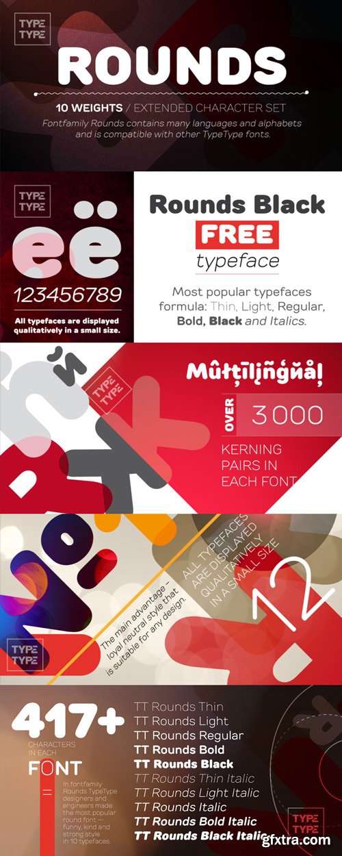 TT Rounds Font Family $120