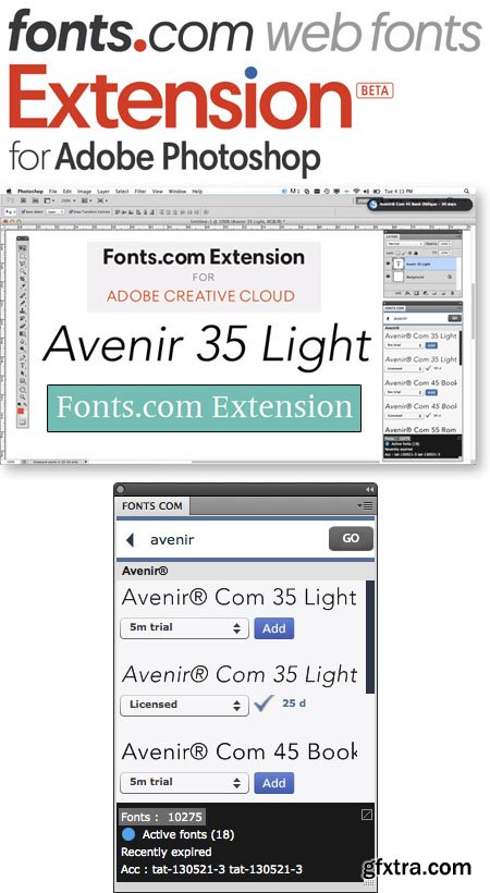 Fonts.com Extension 1.0.2 Plugin for Adobe Photoshop