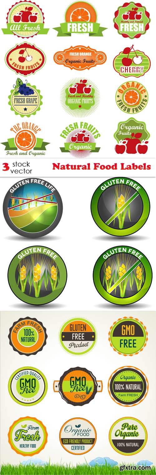 Vectors - Natural Food Labels