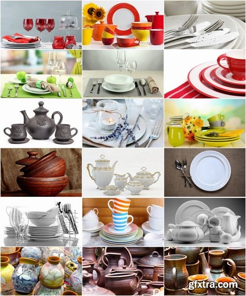 Collection of beautiful tableware 25 HQ Jpeg