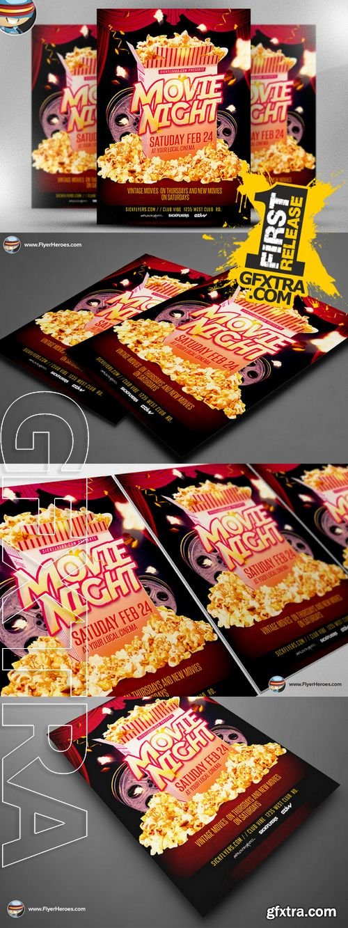 Movie Night Flyer Template - CM 177879