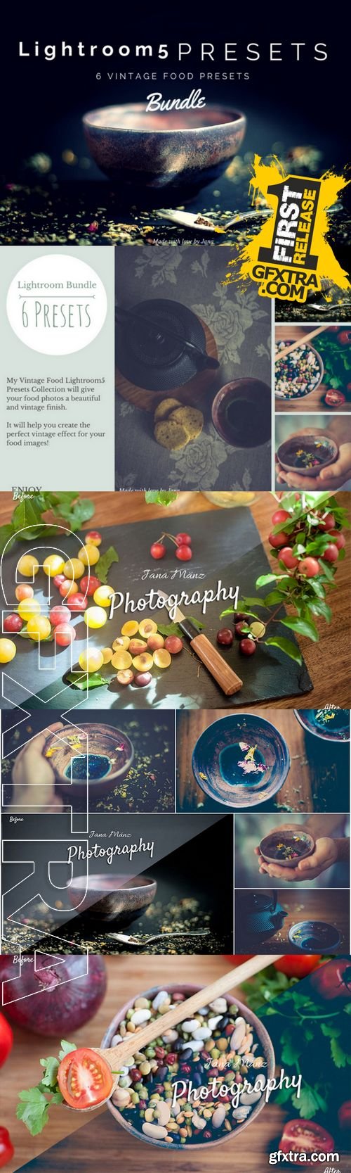 6 LR Presets Vintage Food Photos - CM 177671