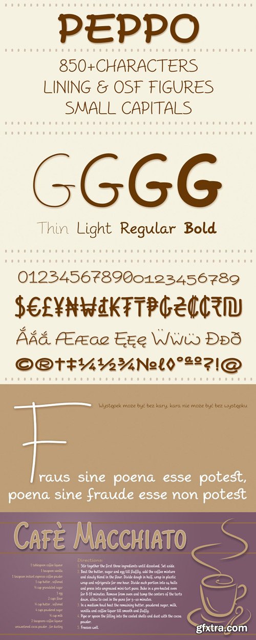 Peppo Font Family $240