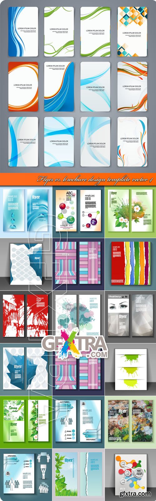 Flyer or brochure design template vector 4