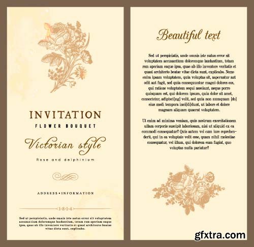 Vector Invitation Cards Template - 25x EPS