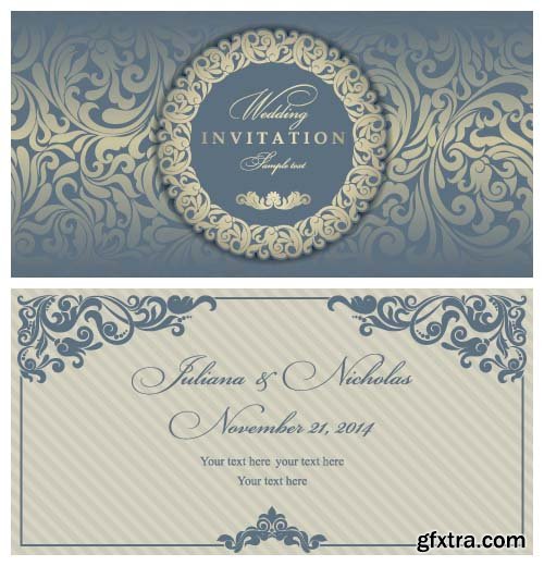 Vector Invitation Cards Template - 25x EPS