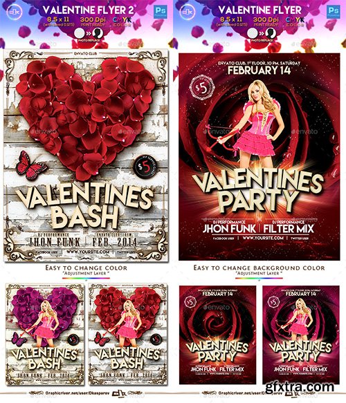 Valentines Days Flyer Bundle