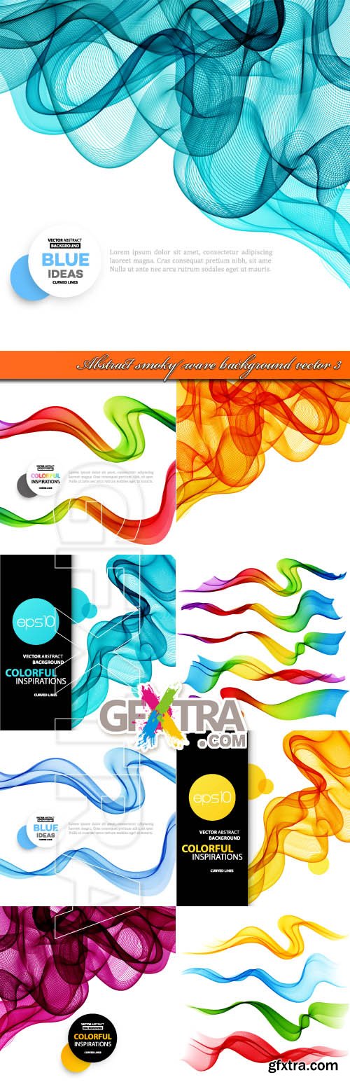 Abstract smoky wave background vector 3