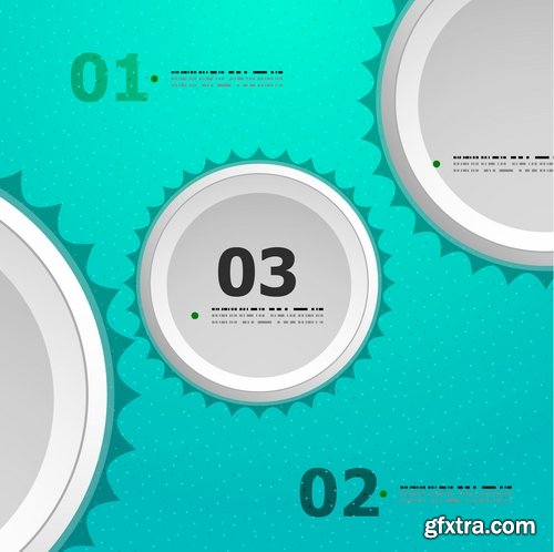 Collection elements of infographics vector image #19-25 Eps