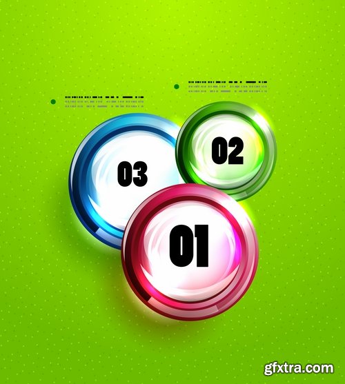 Collection elements of infographics vector image #19-25 Eps