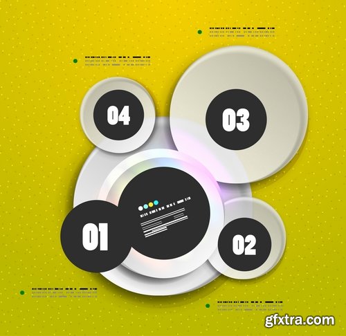 Collection elements of infographics vector image #19-25 Eps