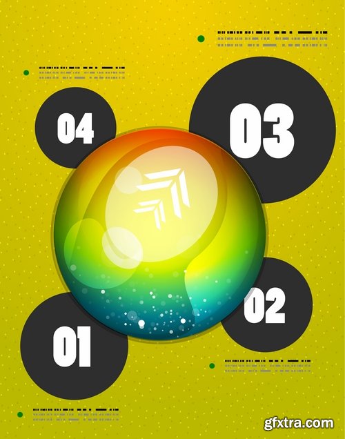 Collection elements of infographics vector image #19-25 Eps