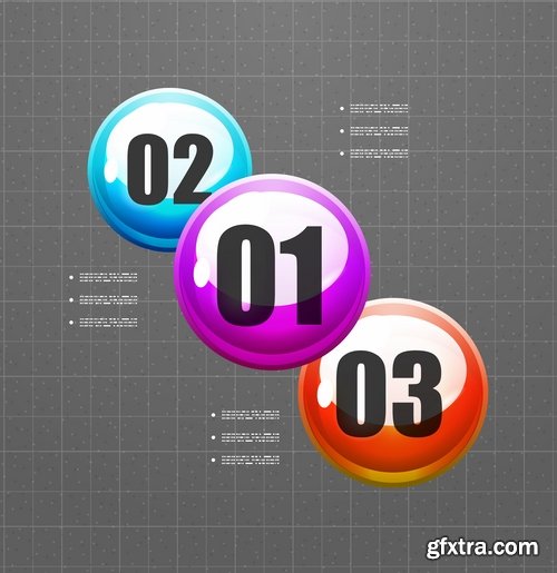 Collection elements of infographics vector image #19-25 Eps