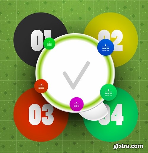 Collection elements of infographics vector image #19-25 Eps