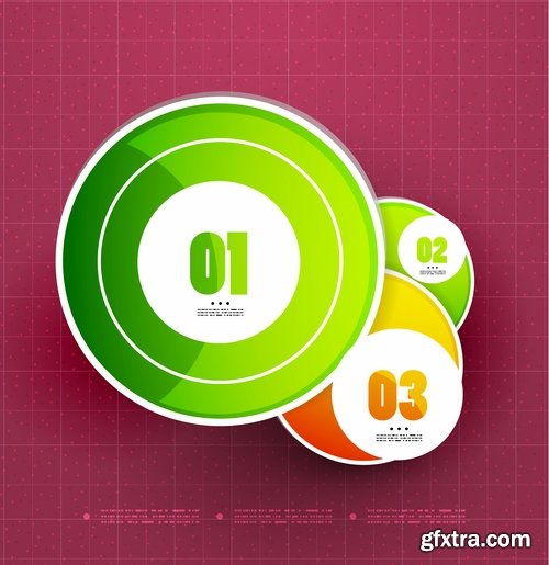 Collection elements of infographics vector image #19-25 Eps