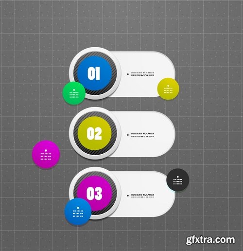 Collection elements of infographics vector image #19-25 Eps