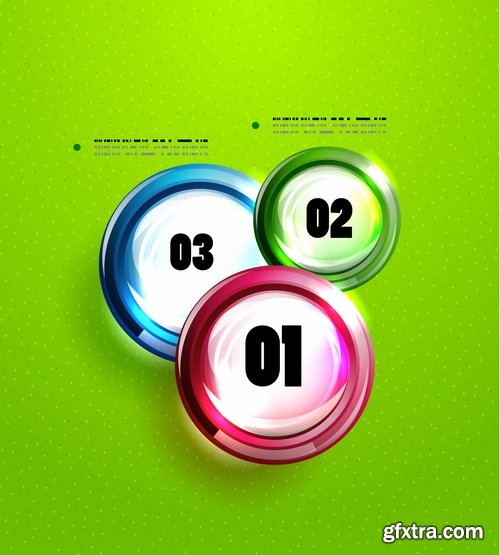 Collection elements of infographics vector image #19-25 Eps