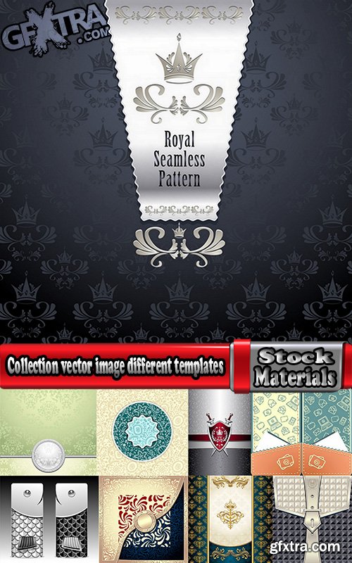 Collection vector image different templates 25 Eps