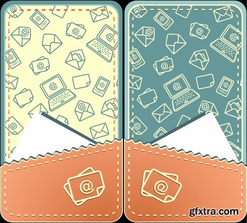 Collection vector image different templates 25 Eps