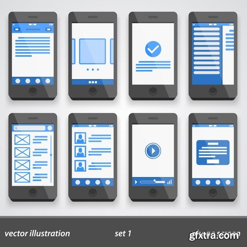 Collection picture vector elements of business 25 Eps