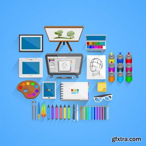 Collection picture vector elements of business 25 Eps