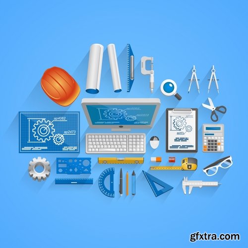 Collection picture vector elements of business 25 Eps