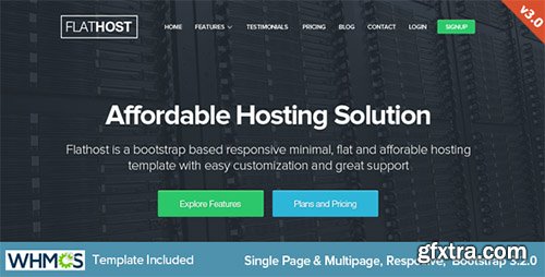 ThemeForest - FlatHost v3.0 - Responsive Hosting Template with WHMCS - FULL