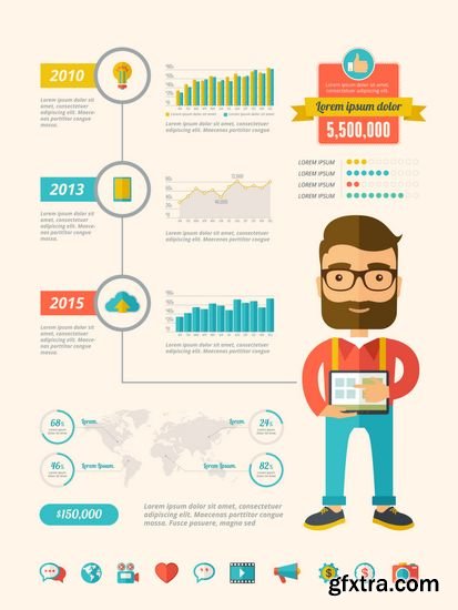 Vector - Infographic Elements with Man