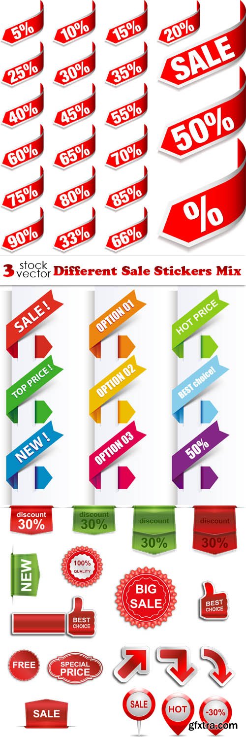 Vectors - Different Sale Stickers Mix