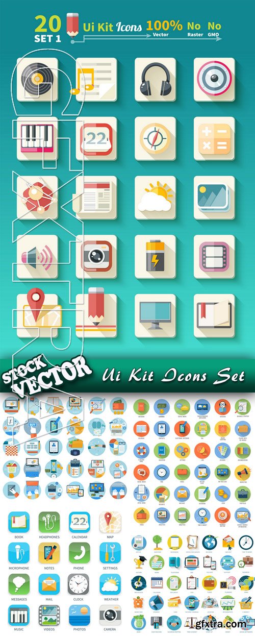 Stock Vector - Ui Kit Icons Set