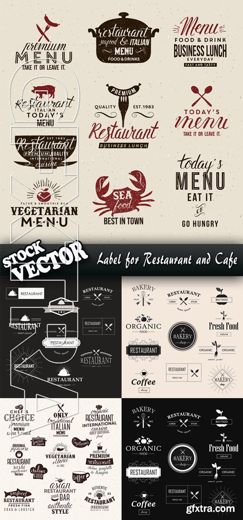 Stock Vector - Label for Restaurant and Cafe