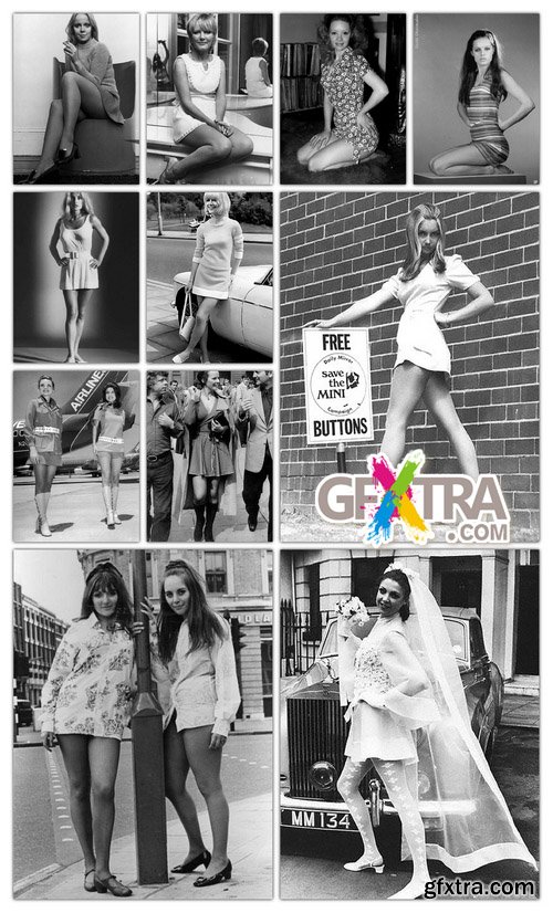 Fashion 60s and 70s. Mini-skirt