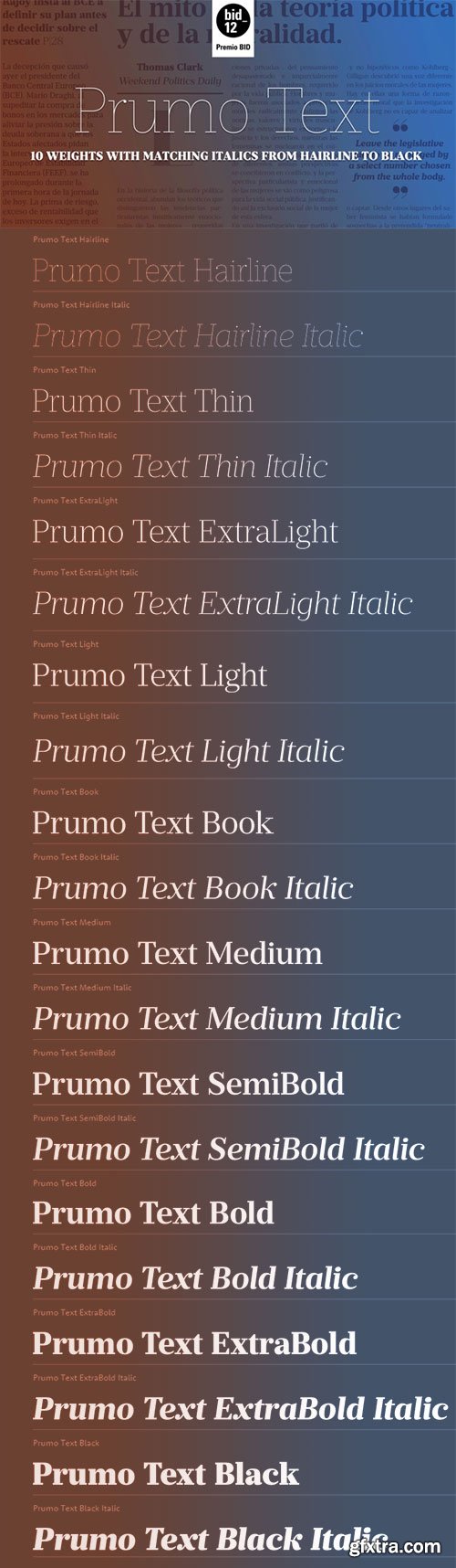 Prumo Text - Scotch Roman Font Family 20xOTF $440