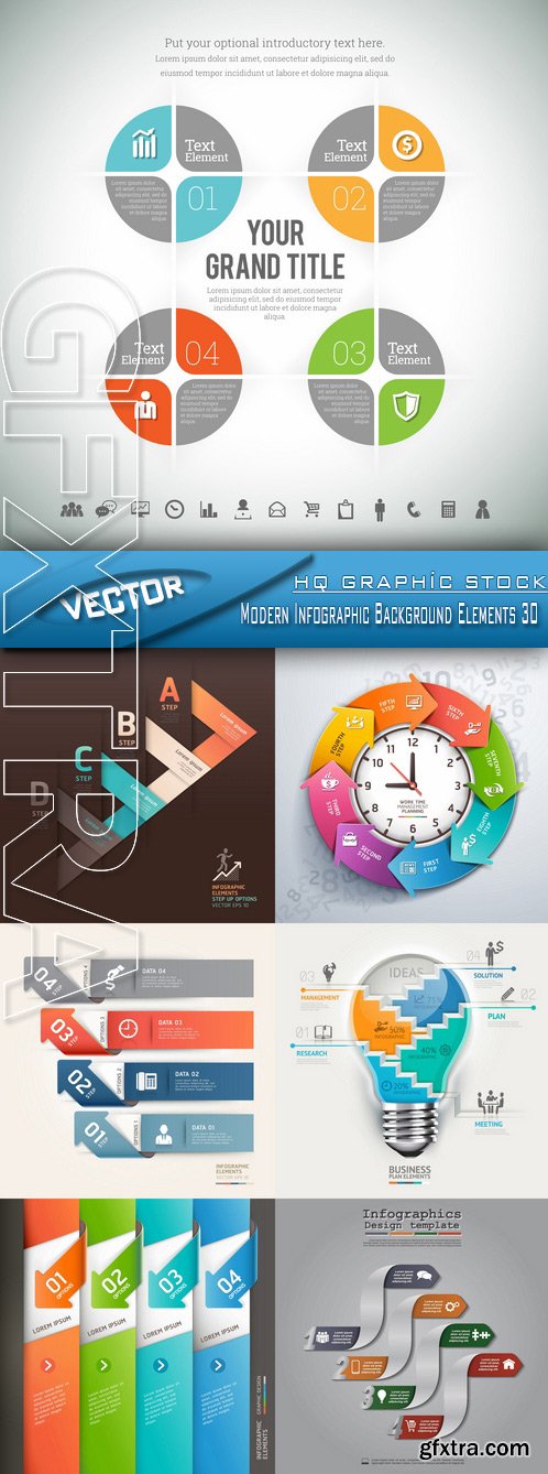 Stock Vector - Modern Infographic Background Elements 30