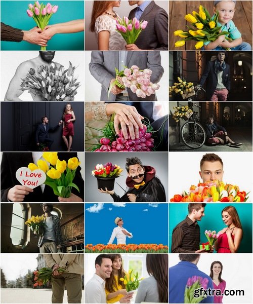 Collection of men and tulips 25 HQ Jpeg