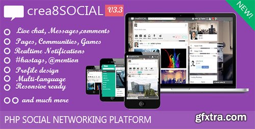 CodeCanyon - crea8social v3.3 - PHP Social Networking Platform