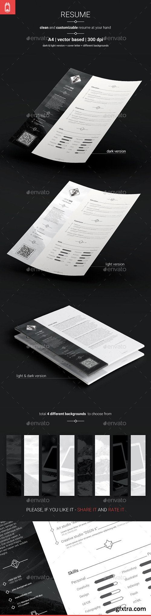 GraphicRiver - Clean Resume / CV 10342384