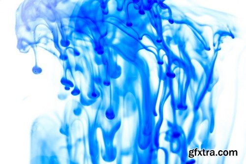Stock Photos - Ink swirling in water, cloud of ink in water 2, 25xJPG