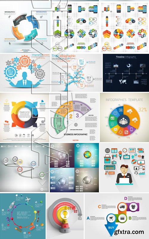 Stock Vectors - Infographics element 7, 25xEPS