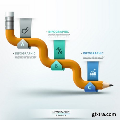 Stock Vectors - Infographics element 7, 25xEPS