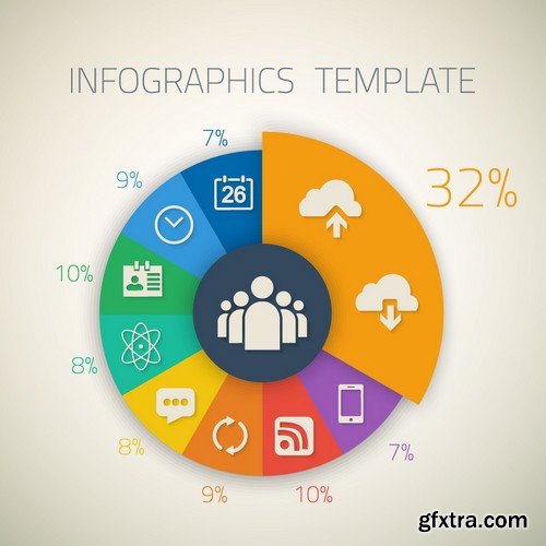 Stock Vectors - Infographics element 7, 25xEPS