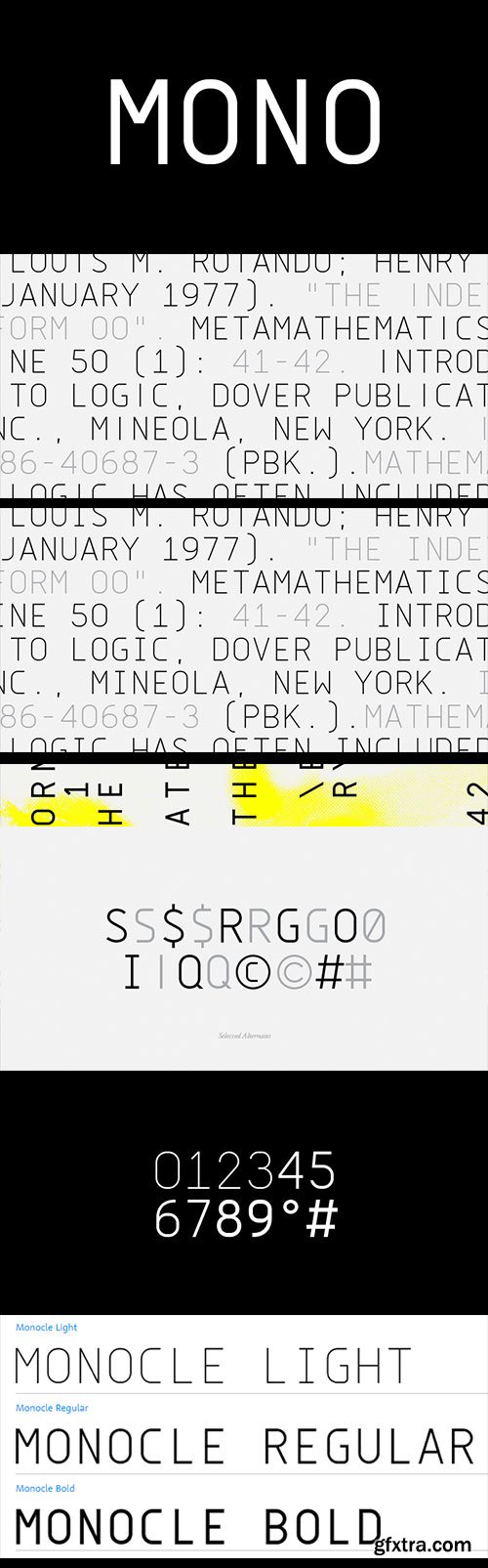 Monocle - Contemporary Monospaced Geometric Sans 3xOTF $89